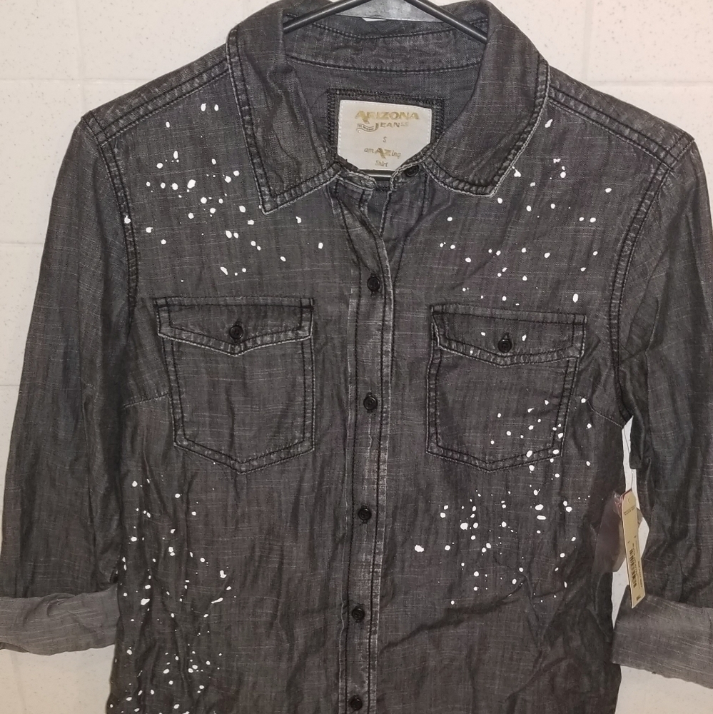 Splatter Paint Button Down